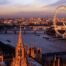 London panorama with London Eye and Big Ben